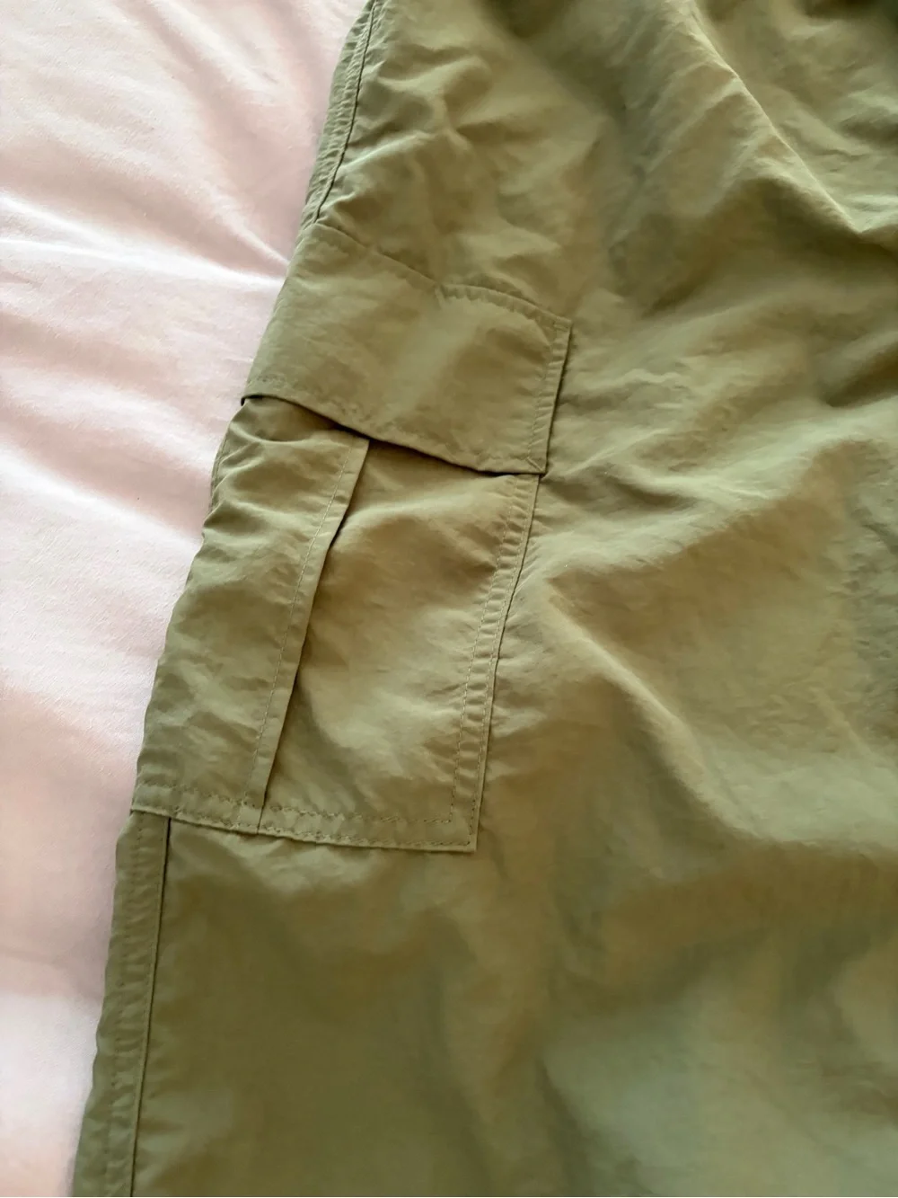 Uniqlo Kids Olive Wide-Fit Cargo Jogger Pants